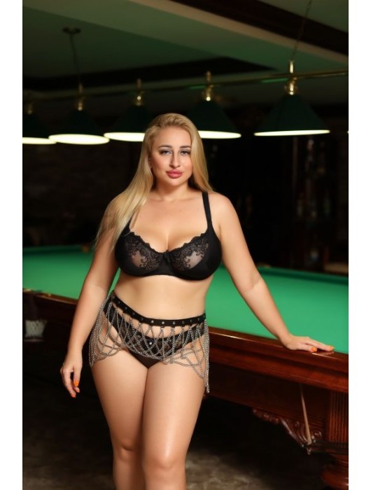 Черно-серебристый пояс-юбочка plus size Efra - БДСМ Арсенал - купить с доставкой в Северске