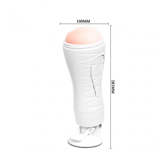 Мастурбатор-вагина Flora White с присоской и 12 режимами вибрации - Baile - в Северске купить с доставкой