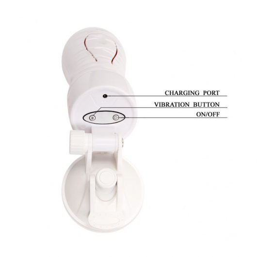 Мастурбатор-вагина Flora White с присоской и 12 режимами вибрации - Baile - в Северске купить с доставкой