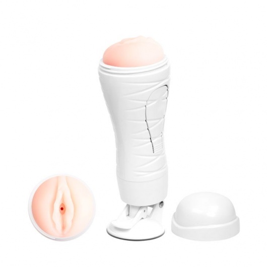 Мастурбатор-вагина Flora White с присоской и 12 режимами вибрации - Baile - в Северске купить с доставкой