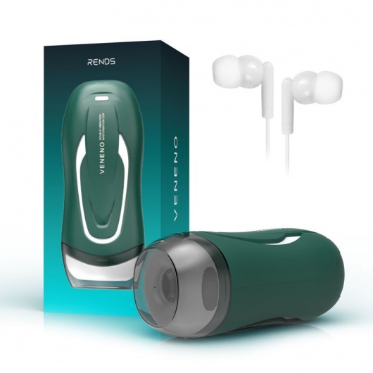 Зеленый вибромастурбатор с голосовым сопровождением Veneno - Rends - в Северске купить с доставкой