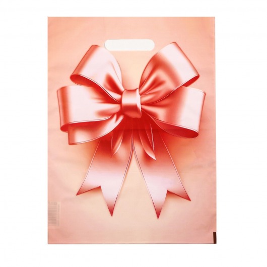 Пакет с принтом в виде банта с вырубной ручкой (30х40 см) - Сима-Ленд - купить с доставкой в Северске