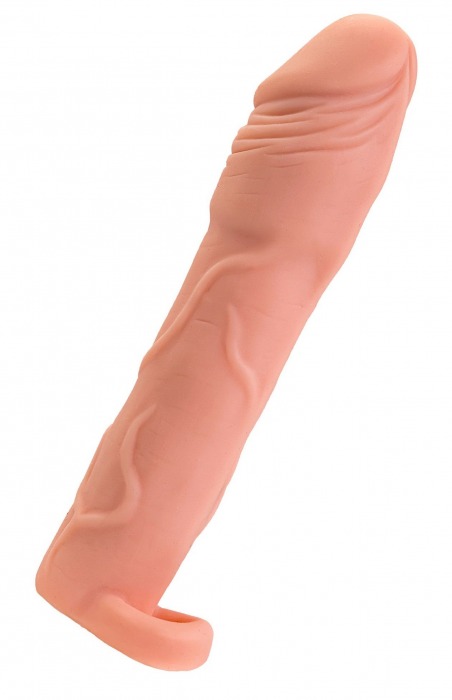 Телесная удлиняющая насадка с подхватом - 19 см. - ToyFa - в Северске купить с доставкой