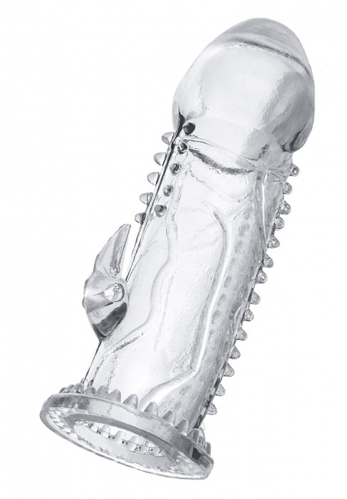 Прозрачная насадка на пенис с шипиками и коготком - 13,5 см. - A-toys - в Северске купить с доставкой