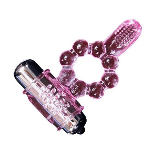 Розовое эрекционное кольцо с вибростимуляцией клитора Baile - Baile - в Северске купить с доставкой