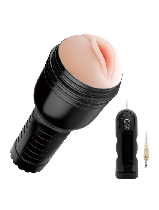 Мастурбатор-вагина с 4 уровнями вибрации и выносным пультом - Baile - в Северске купить с доставкой