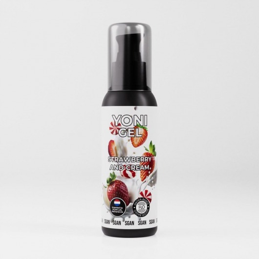 Лубрикант для орального секса SGAN со вкусом клубники со сливками - 100 мл. - SGAN - купить с доставкой в Северске