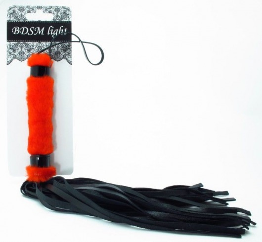 Нежная плеть с красным мехом BDSM Light - 43 см. - БДСМ Арсенал - купить с доставкой в Северске