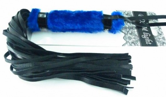 Нежная плеть с синим мехом BDSM Light - 43 см. - БДСМ Арсенал - купить с доставкой в Северске