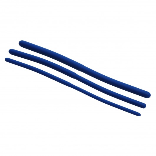 Набор из 3 синих силиконовых уретральных расширителей Invasion Silicone Urethral Sound Trainer Set - XR Brands - купить с доставкой в Северске