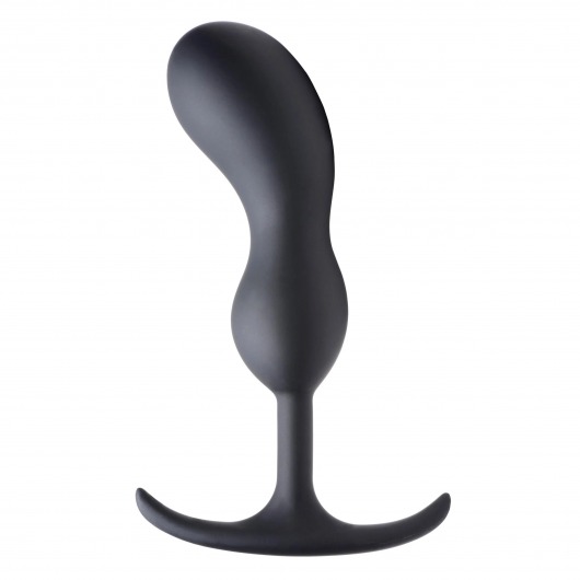 Черный массажер простаты с утяжелителями Premium Silicone Weighted Prostate Plug Large - 18,8 см. - XR Brands - в Северске купить с доставкой
