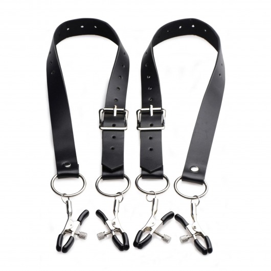 Ремни с зажимами для половых губ Spread Labia Spreader Straps with Clamps - XR Brands - купить с доставкой в Северске