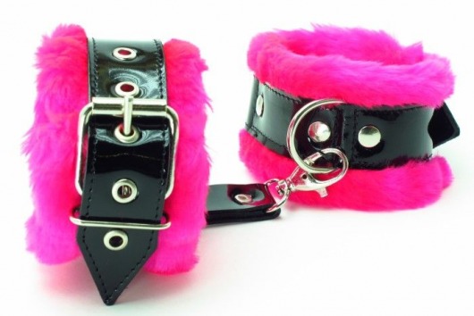 Оковы на ноги с розовым мехом BDSM Light - БДСМ Арсенал - купить с доставкой в Северске