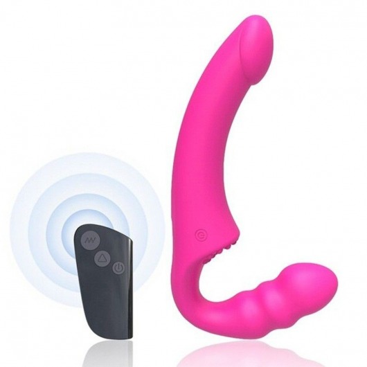 Розовый безремневой страпон Straples Strap-On Dildo - Erokay - купить с доставкой в Северске