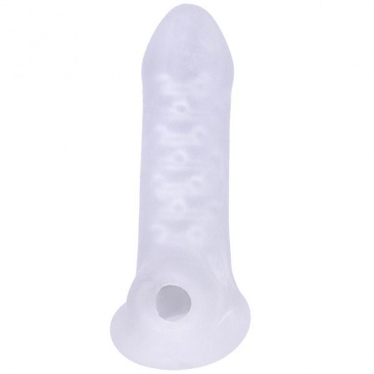 Тонкая насадка-удлинитель с подхватом мошонки Jacked Up - Doc Johnson - в Северске купить с доставкой