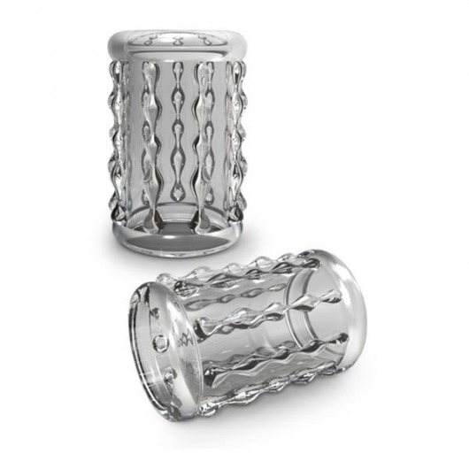Прозрачная насадка с бороздками STAY HARD COCK SLEEVE 04 CLEAR - Blush Novelties - в Северске купить с доставкой
