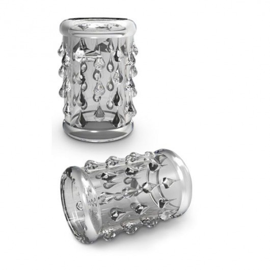 Прозрачная насадка с капельками STAY HARD COCK SLEEVE 05 CLEAR - Blush Novelties - в Северске купить с доставкой