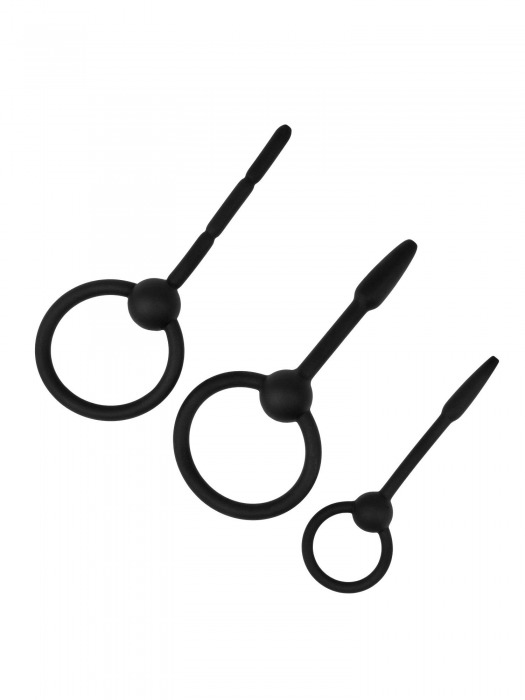 Набор из 3 черных уретральных массажеров Spin - Lola Games - купить с доставкой в Северске