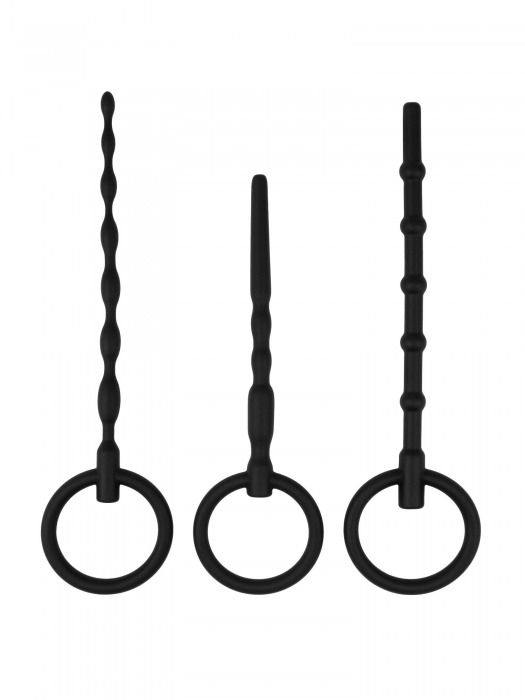Набор из 3 черных уретральных массажеров Twist - Lola Games - купить с доставкой в Северске