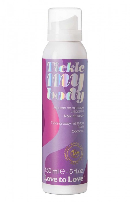 Массажная хрустящая пенка Tickle My Body Coconut с ароматом кокоса - 150 мл. - Love to Love - купить с доставкой в Северске