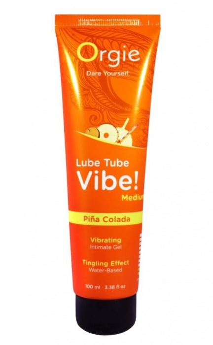 Гель с эффектом вибрации Lube Tube Vibe Medium Pina Colada - 100 мл. - ORGIE - купить с доставкой в Северске