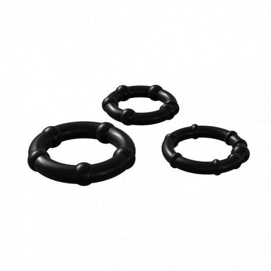 Набор из 3 черных эрекционных колец Babooom Ring Set - Adrien Lastic - в Северске купить с доставкой