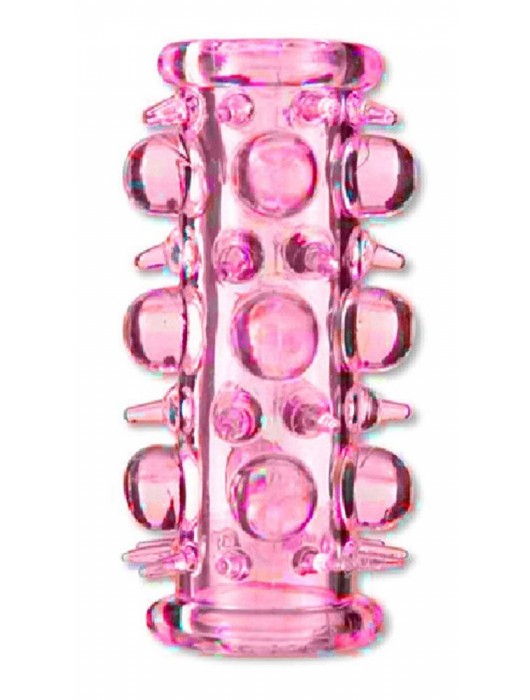 Розовая насадка на пенис с шипами и шишечками - Boys of Toys - в Северске купить с доставкой