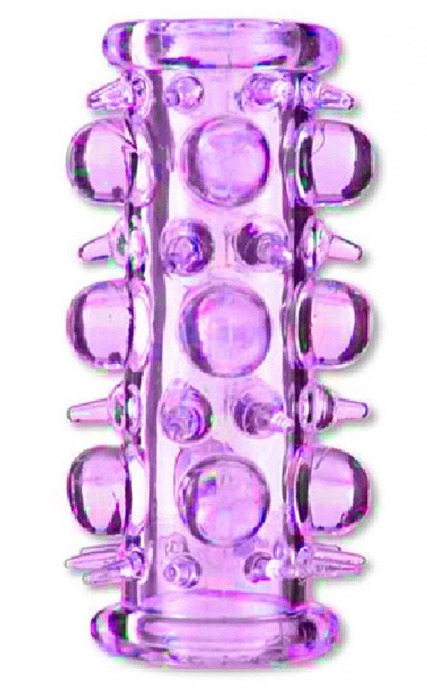 Фиолетовая насадка на пенис с шипами и шишечками - Boys of Toys - в Северске купить с доставкой