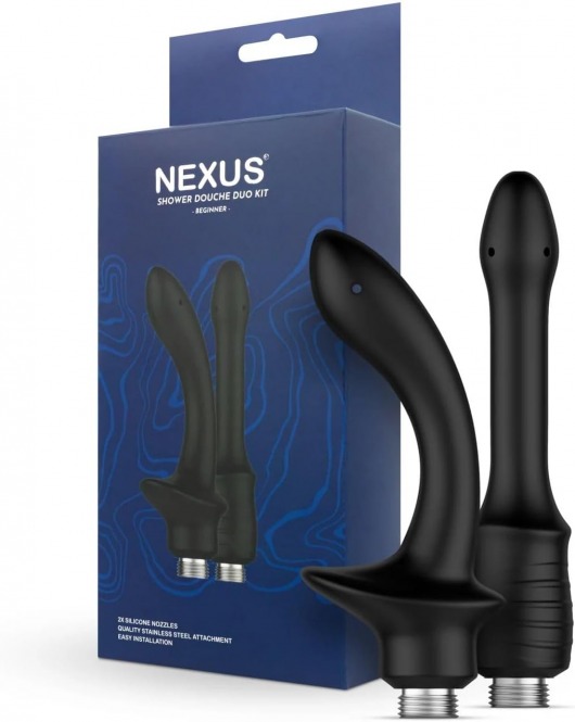 Набор из 2 насадок для анального душа Shower Douche Duo Kit Beginner - Nexus Range - купить с доставкой в Северске
