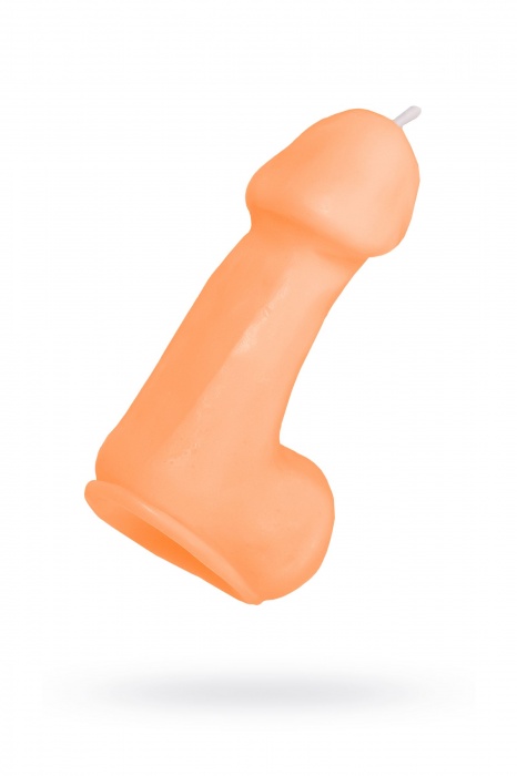 Оранжевая свеча в форме пениса - 47 гр. - Pecado - купить с доставкой в Северске