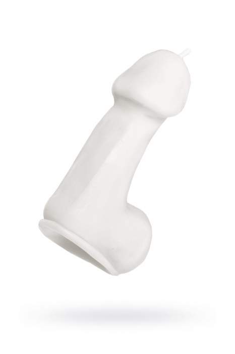 Белая свеча в форме пениса - 47 гр. - Pecado - купить с доставкой в Северске