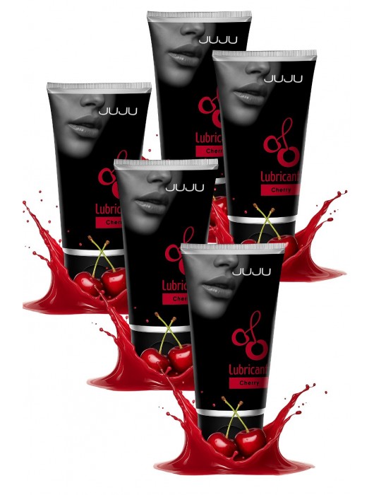 Набор из 5 съедобных лубрикантов JUJU со вкусом вишни - JuJu - купить с доставкой в Северске