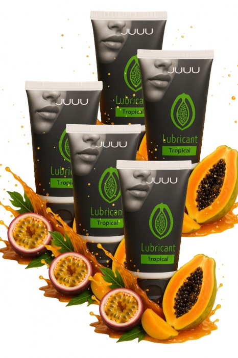Набор из 5 съедобных лубрикантов JUJU со вкусом тропических фруктов - JuJu - купить с доставкой в Северске
