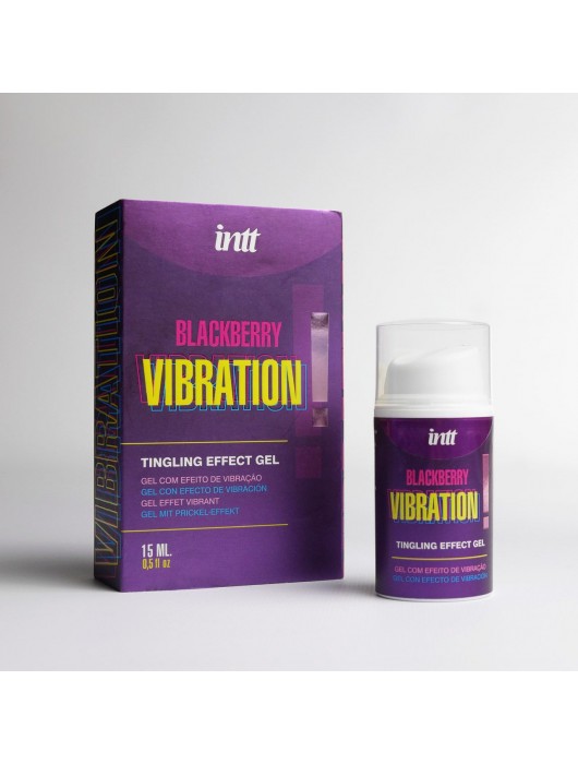 Стимулирующий гель с эффектом вибрации Blackberry Vibration - 15 мл. - INTT - купить с доставкой в Северске