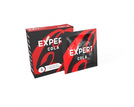 Презервативы с ароматом колы Expert Cola - 3 шт. - Expert - купить с доставкой в Северске