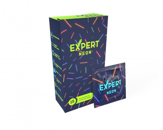 Светящиеся в темноте презервативы Expert Neon - 15 шт. - Expert - купить с доставкой в Северске