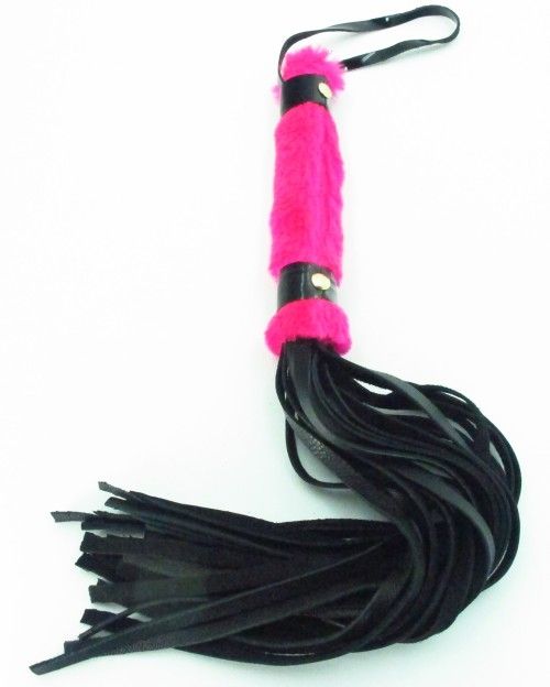 Нежная плеть с розовым мехом BDSM Light - 43 см. - БДСМ Арсенал - купить с доставкой в Северске