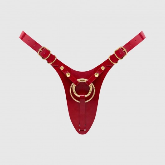 Красный пояс для фиксации насадок Strap-On-Me Leatherette Harness Fabulous - Strap-on-me - купить с доставкой в Северске