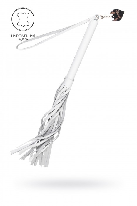 Белая кожаная плеть - 50 см. - Pecado - купить с доставкой в Северске