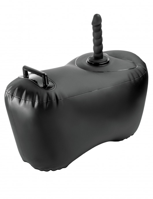 Черное надувное кресло с платформой для фиксации дилдо Body Dock Inflatable Love Seat - Pipedream - купить с доставкой в Северске