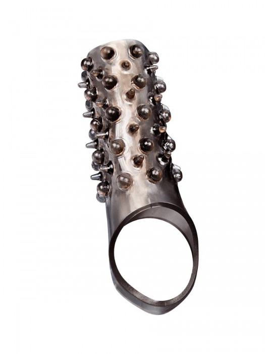 Дымчатая насадка на пенис с шипами и выпуклостями - 12,5 см. - Sex Expert - в Северске купить с доставкой