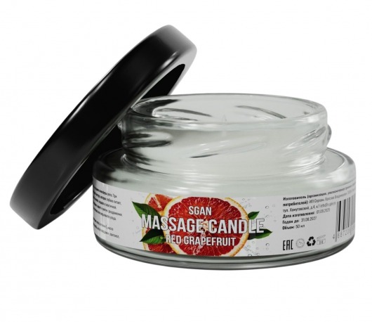 Массажная свеча «Красный грейпфрут» - 50 мл. - SGAN - купить с доставкой в Северске