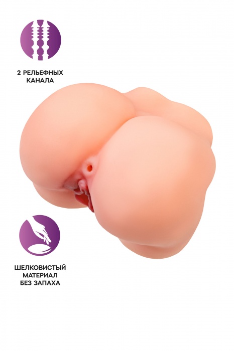 Реалистичный мастурбатор в форме попки с 2 любовными входами - No Name - в Северске купить с доставкой