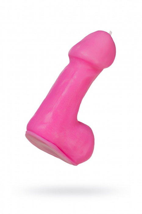 Розовая свеча в форме пениса - 47 гр. - Pecado - купить с доставкой в Северске