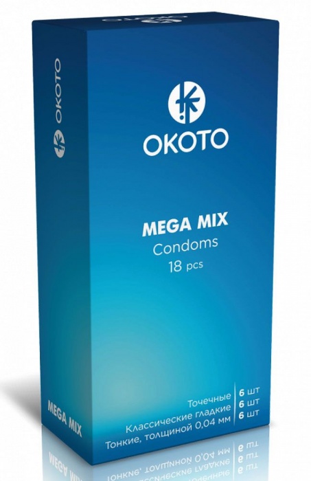 Презервативы OKOTO Mega Mix - 18 шт. - Sitabella - купить с доставкой в Северске