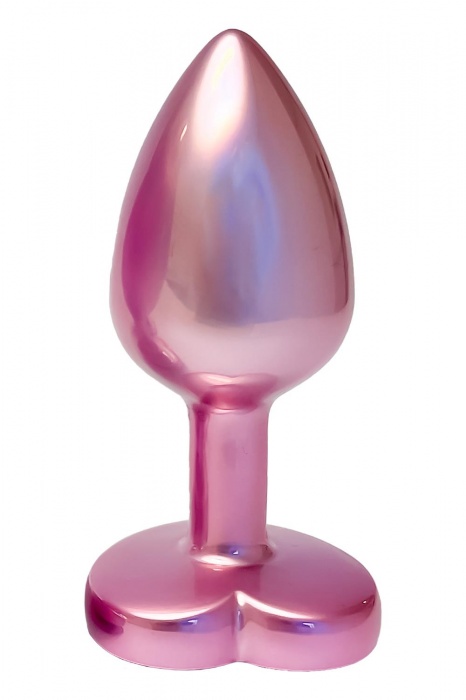 Розовая анальная пробка с кристаллом-сердцем Pearl Pink Plug Small - Dream Toys
