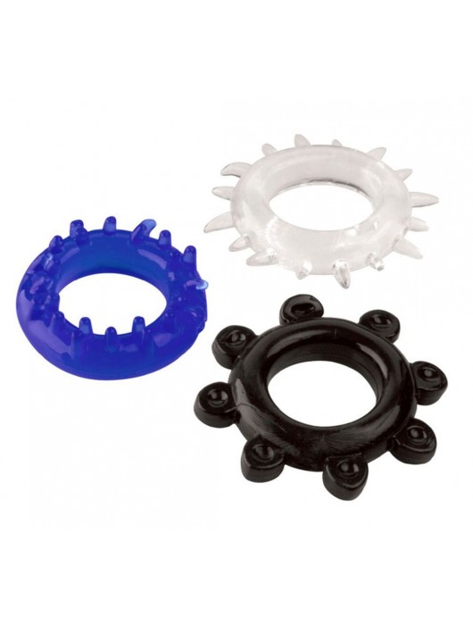 Набор из 3 эрекционных колец разного цвета и рельефа - Boys of Toys - в Северске купить с доставкой