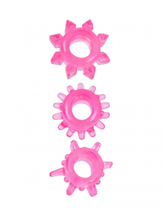 Комплект из трех розовых эрекционных колец - Erowoman-Eroman - в Северске купить с доставкой
