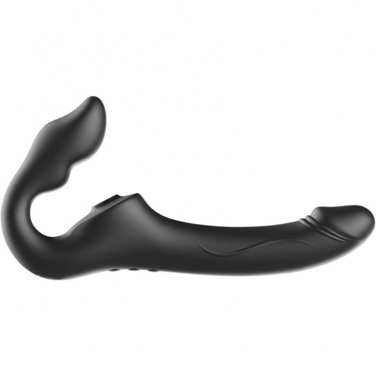 Черный безремневой страпон с 3 моторами - Ibiza - купить с доставкой в Северске