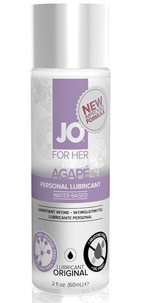 Лубрикант на водной основе для женщин JO AGAPE LUBRICANT ORIGINAL - 60 мл. - System JO - купить с доставкой в Северске